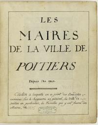 maires poitiers